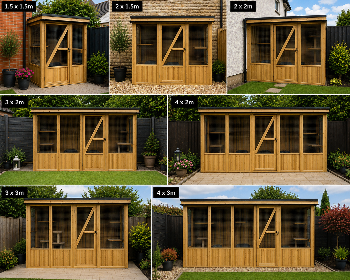 Partially boarded catio